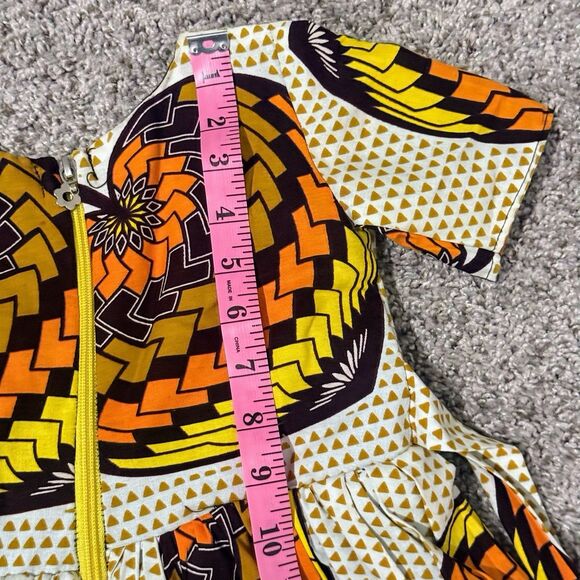 African 3/4T Floral Ankara Gown For Girls - Picture 6 of 8